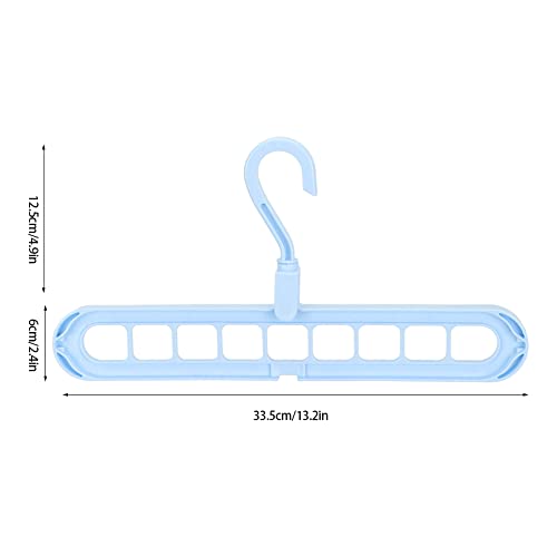 01 02 015 Hangers, Hanger Connector Hooks 360° Rotation with a Unique Groove for Home Offive RVs for Store Clothes Pants, and Scarves.(Blue)