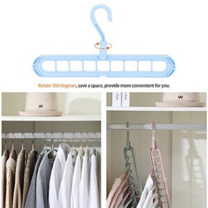 01 02 015 Hangers, Hanger Connector Hooks 360° Rotation with a Unique Groove for Home Offive RVs for Store Clothes Pants, and Scarves.(Blue)