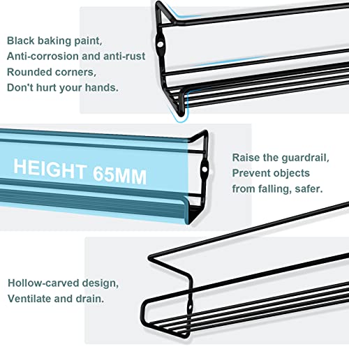 FGSAEOR Spice Rack Organizer, Wall Mounts Space Saving Pantry Organization Storage Shelf, 4-Pack Seasoning Hanging Racks for Kitchen, Cupboard and Cabinets