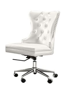 best quality furniture oc39-a office chair, white faux leather