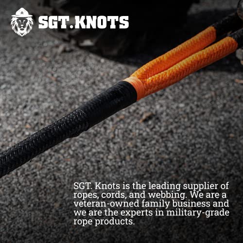 SGT KNOTS Double Braided Recovery Rope -Tow Ropes for Vehicles (up to 30000 lbs) -Energy Coated Recovery Rope - Nylon Tow Strap with Reinforced Loops for 4x4, SUV, Truck -Off-Road I 7/8" x 30ft