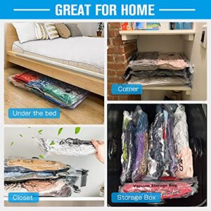 Vacuum Storage Bags 12-Pack (3 Jumbo, 3 Large, 3 Medium, 3 Small) Vacuum Sealer Bags for Bedding, Compression Space Bags for Comforters & Blankets, Space Saver Bags Clothing Storage Premium Thicker…