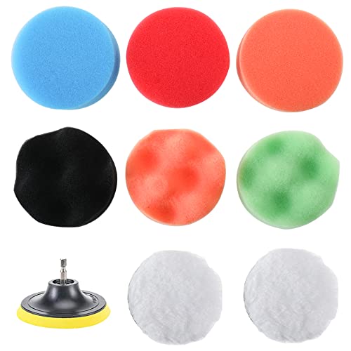 AuInn Decal Adhesive Removal Tool, Eraser Wheel Sticker Remover Kit, Decal Remover Eraser Wheel Kit with Sponge Polishing Pads, Wool Buffing Pad for Cars, Boat, Bikes, Motorcycles