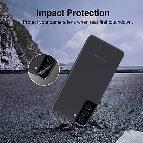 DEERLAMN [3-Packs for Samsung Galaxy S22/ S22+ Plus Camera Lens Protector, 9H Hardness Anti Scratch Easy Installation Tempered Glass - Black