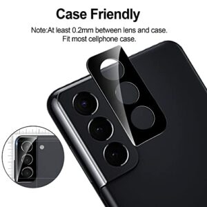 DEERLAMN [3-Packs for Samsung Galaxy S22/ S22+ Plus Camera Lens Protector, 9H Hardness Anti Scratch Easy Installation Tempered Glass - Black