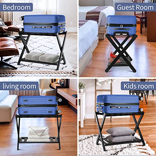 YLZENOBIA Luggage Rack, Folding Luggage Rack for Guest Room, Bedroom, Hotel, with Shoe Shelf…