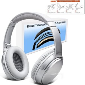 SOULWIT Replacement Headband Kit for Bose QC35 & QuietComfort 35 II (QC35 ii) Headphones, Easy DIY Installation (Silver)