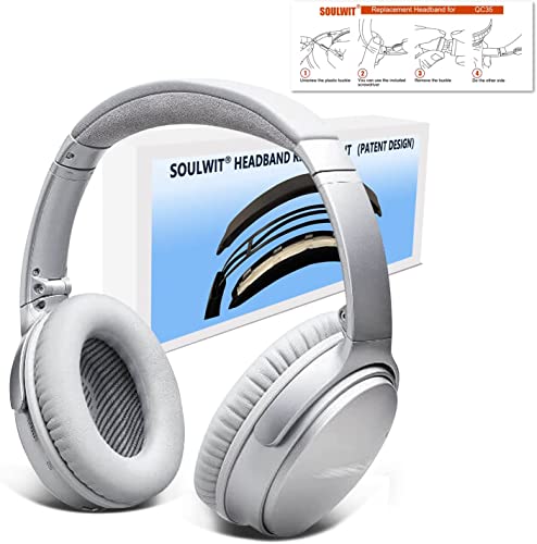 SOULWIT Replacement Headband Kit for Bose QC35 & QuietComfort 35 II (QC35 ii) Headphones, Easy DIY Installation (Silver)