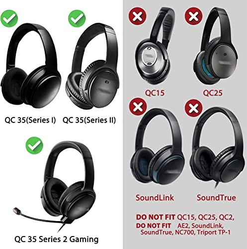 SOULWIT Replacement Headband Kit for Bose QC35 & QuietComfort 35 II (QC35 ii) Headphones, Easy DIY Installation (Silver)