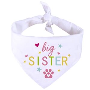hujiao-zi big sister pregnancy announcement dog bandana, gender reveal photo prop, accessories pet scarves for dog lovers owner gift
