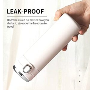 Smart Insulated Water Thermos Bottles - Portable Water Bottles Real-time Temperature Display Travel Coffee Mug With Leak-proof Button Thermos Water Bottle