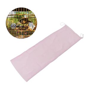 EVTSCAN Birdcage Nylon Mesh Net Adjustable Dustproof Seed Catcher Guard Net Cover for Parrots Parakeet Macaw Cage(Pink)