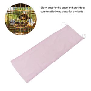 EVTSCAN Birdcage Nylon Mesh Net Adjustable Dustproof Seed Catcher Guard Net Cover for Parrots Parakeet Macaw Cage(Pink)