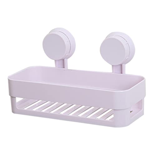 ULTNICE Plastic Shower Caddy Suction Cup Shower Caddy Shower Gel Holder Bath Shower Wall Shelf Basket for Shampoo Soap Conditioner