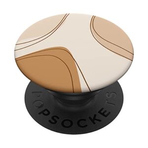 minimalist neutral brown and beige abstract shapes popsockets swappable popgrip