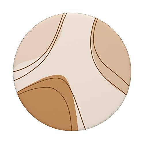 Minimalist Neutral Brown And Beige Abstract Shapes PopSockets Swappable PopGrip