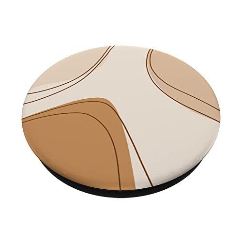 Minimalist Neutral Brown And Beige Abstract Shapes PopSockets Swappable PopGrip