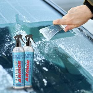 SHINE ARMOR Anti Fog Hero with Microfiber Cloth Windshield & Deicer Spray for Car Windshield Windows Wipers and Mirrors