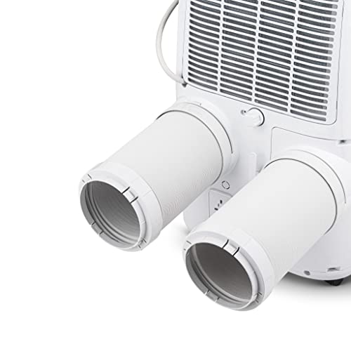 Newair Dual Hose Portable AC | 12,000 BTU | Cools Up To 248 sq. ft | White | Easy Setup Air Conditioner With Window Venting Kit, Self-Evaporative System, Quiet Operation, Dehumidifying, Remote & Timer