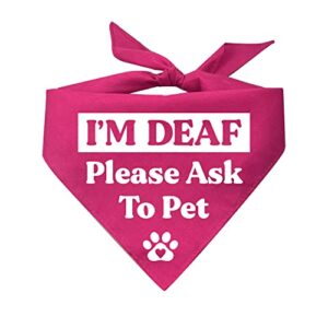 i’m deaf please ask to pet dog bandana (assorted colors)