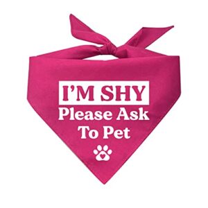 i’m shy please ask to pet dog bandana (assorted colors)