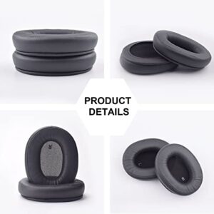 Replacement Ear Pads Cushions, Earpads Compatible with Audio-Technica ATH-SR9 ATH-DSR9BT ATH-DSR7BT Headphones Earpads with Soft Protein Leather (Black)