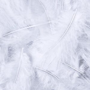 turkey marabou feathers for crafts dreamcatcher fringe trim colored feathers（100pcs white）