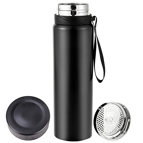 Insulated Stainless Steel Water Bottle-Vacuum Coffee Cup with,Large Capacity Double Walled Sport Travel Mug,Wide Mouth Leak Proof Flask Cup,BPA Free (32oz)