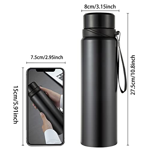 Insulated Stainless Steel Water Bottle-Vacuum Coffee Cup with,Large Capacity Double Walled Sport Travel Mug,Wide Mouth Leak Proof Flask Cup,BPA Free (32oz)