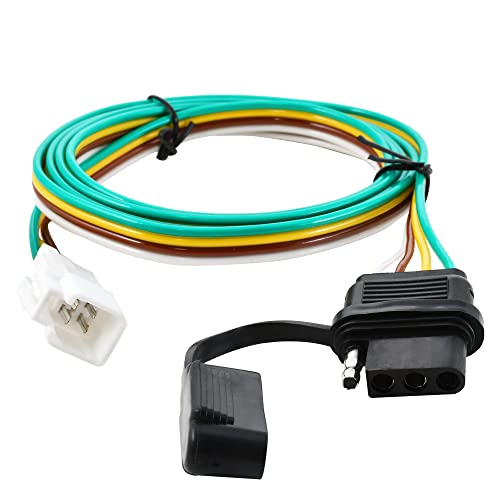 Oyviny Custom 4 Pin Trailer Wiring Harness for 2008-2019 Toyota Highlander, Factory Tow Package Required