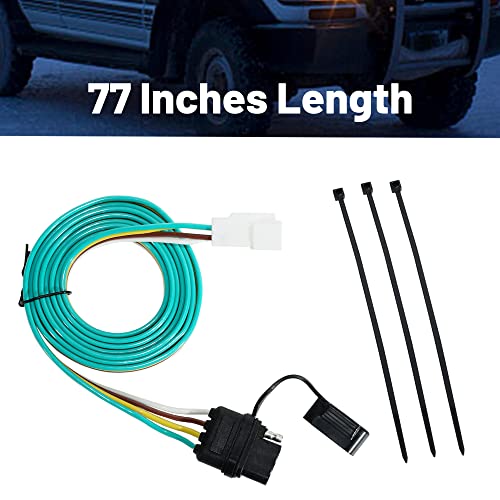 Oyviny Custom 4 Pin Trailer Wiring Harness for 2008-2019 Toyota Highlander, Factory Tow Package Required