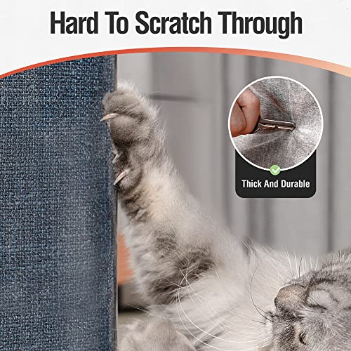 Conlun Cat Scratch Furniture Protector - Anti Scratch Protectors from Cats - Cat Scratch Deterrent Tape - Cat Couch Corner Protectors - Clear Couch Corner Protectors for Cats for Sofa, Door,6-Pack