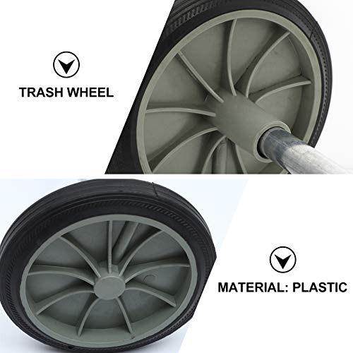 DOITOOL Trash Garbage bin Wheels Replacement Can Replacement Wheel Garbage Can Wheel Rubber Pulley Wheel Garbage Bin Wheels Replacement Parts