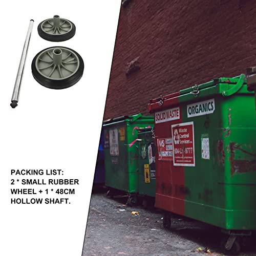 DOITOOL Trash Garbage bin Wheels Replacement Can Replacement Wheel Garbage Can Wheel Rubber Pulley Wheel Garbage Bin Wheels Replacement Parts