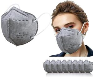 kn95 face mask 50 pcs, grey disposable face masks for adults