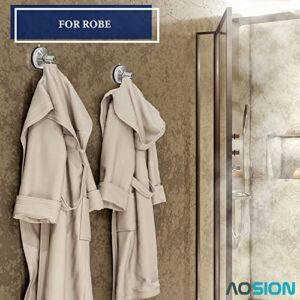 AOSION 4PCS SUS 304 Stainless Steel Suction Cup Hooks Shower Hook Suction Hangers,Removable for Bathroom,Kitchen,Towel,Brushed Finished, Silver (Style A)