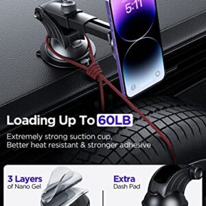 TIKECO for MagSafe Car Mount Charger, 15W Fast Charging Magnetic Wireless Car Charger Air Vent Dash Windshield Car Phone Holder Mount for iPhone 15/14/13/12 Series and MagSafe/Magnetic Cases