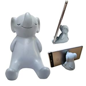 Homewy Cute Phone Stand for Desk, Mini Portable Elephant Smartphone Holder for Table and Nightstand, Kawaii Animal Phone Mount Holder foriPhone, Huawei,Samsung, Xiaomi, Home Decoration