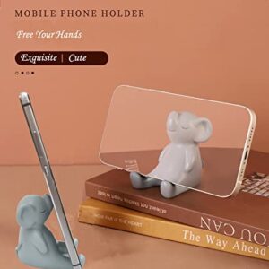 Homewy Cute Phone Stand for Desk, Mini Portable Elephant Smartphone Holder for Table and Nightstand, Kawaii Animal Phone Mount Holder foriPhone, Huawei,Samsung, Xiaomi, Home Decoration