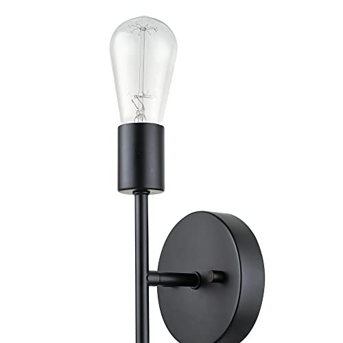 Globe Electric 65558 2-Light Reversible Vanity Light, Matte Black, Makeup Lighting, Beauty Room Accessories, Bathroom Lights Over Mirror, Makeup Mirror Lights, Decorative Lighting, Bulb Not Included