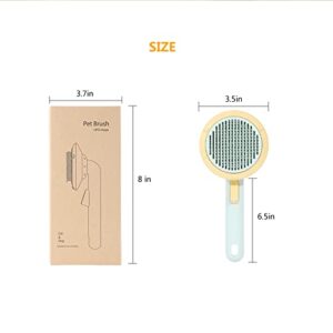 Cat Brush Self Cleaning Slicker Brush for Dogs Cats, Pet Grooming Brush Tool Removes Loose Undercoat, Mats, Tangled Hair