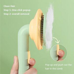 Cat Brush Self Cleaning Slicker Brush for Dogs Cats, Pet Grooming Brush Tool Removes Loose Undercoat, Mats, Tangled Hair