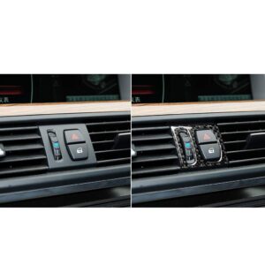 NC Carbon Fiber Trim Cover Sticker Compatible with BMW 5 Series F10 2011-2017 (Carbon Fiber B, Air Vent Cover Set)