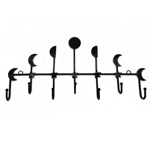 shanzfyh tieyi creative home door wall hook hanger hanging clothes hanger key storage rack storage hook decoration(large, black)