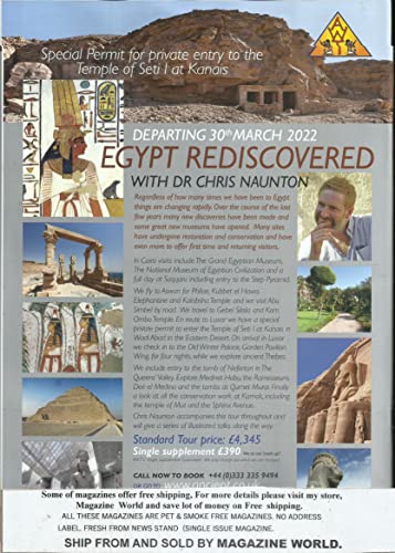 Ancient Egypt Magazine, Pharaoh's Parade September / October, 2021 Volume, 22 No. 01 Issue # 127 Printed in UK ( PLEASE NOTE: ALL THESE MAGAZINES ARE PETS & SMOKE FREE. NO ADDRESS LABEL, FRESH STRAIGHT FROM NEWSSTAND. (SINGLE ISSUE MAGAZINE)