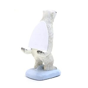 Homewy Polar Bear Phone Stand for Desk, Cute Animal Smartphone Mount Holder for iPhone 13/12/Max Samsung Huawei Xiaomi iPad, 2 in 1 Mobile Phone Holder Desk Decorations