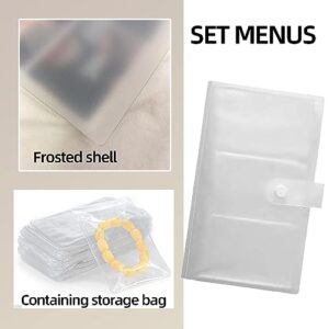 ROPAKED Transparent Jewelry Storage Book with Pockets 84 Slots and 50 Pcs Clear Small Plastic Bags Ring Earring Organizer Book Card Holder Travel Pouch for Jewelry