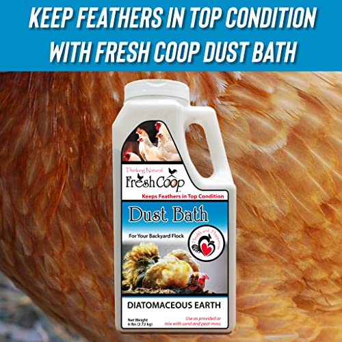 Absorbent Chicken Dust Bath for Backyard Chickens and Pets | 6 lb Container with Shaker Lid (2 pack)