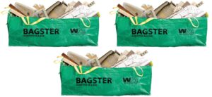 bagster 3cuyd dumpster in a bag holds up to 3,300 lb, 3 bag, green