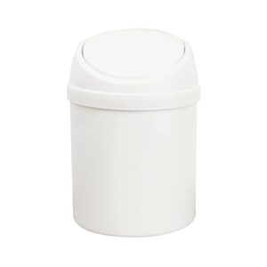 carrotez desk trash can, 2 liter / 0.5 gallon, small trash can with swing top lid for desktop, tabletop, vanity, countertop